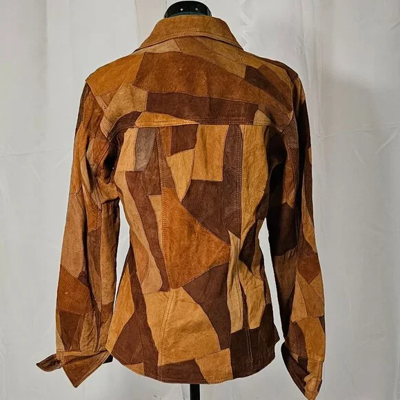Neutral Zone Patchwork Leather Jacket – Size M - Picture 3 of 6